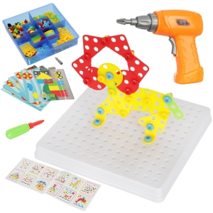 LT319 KLOCKI KONSTRUKCYJNE 6W1 3D WIERTARKA ŚRUBKI KLOCKI PUZZLE