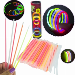 LT431 BRANSOLETKI OPASKI FLUORESENCYJNE ŚWIECĄCE 100szt