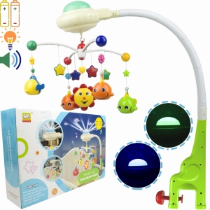 LT68 LANDTOYS KARUZELA Z PROJEKTOREM Z RYBKAMI DO LOZECZKA DLA DZIECI/