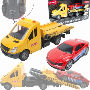 LT515 AUTO POMOC DROGOWA LAWETA ŻÓŁTA AUTO SAMOCHÓD ŚWIATŁA DŹWIĘK + AUTO