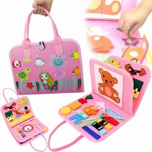 LT521 TABLICA SENSORYCZNA SYRENKA MONTESSORI MANIPULACYJNA KSIĄŻKA 3D